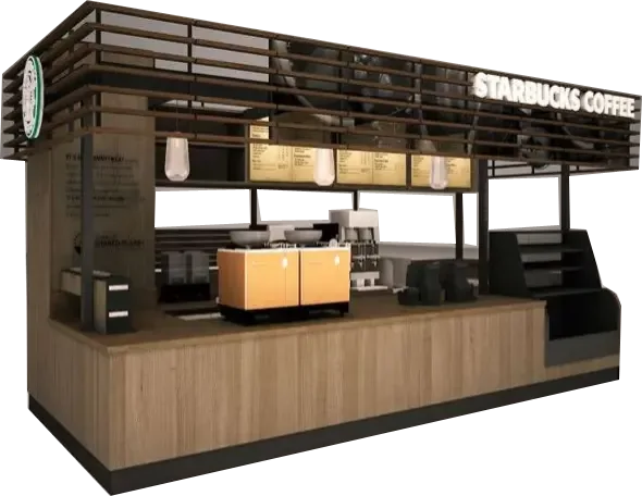 Coffee Kiosk – custom retail display image 1