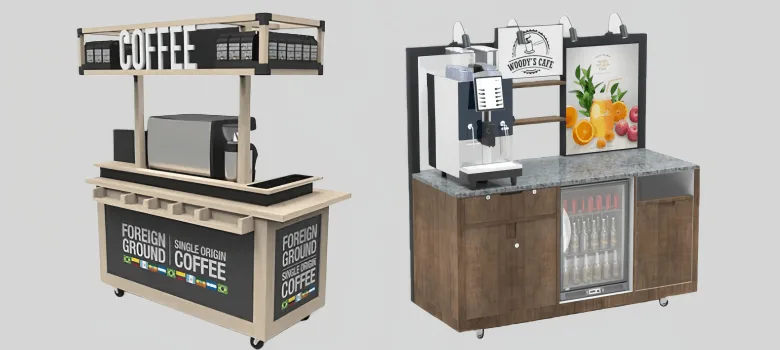 coffee cart (7) Coffee Carts For Sale | Mobile Coffee Stand – custom retail display image 35
