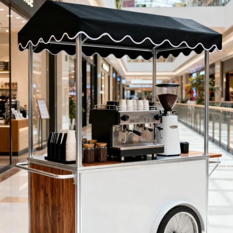 Coffee Carts For Sale | Mobile Coffee Stand – custom retail display image 17