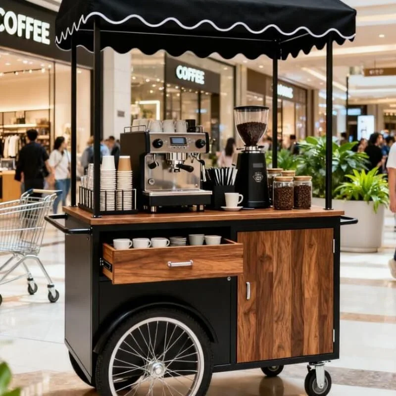 Coffee Carts For Sale | Mobile Coffee Stand – custom retail display image 21