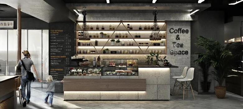 Coffee Shop Counter (4) Coffee Shop Counter For Sale | Custom Cafe Bar – custom retail display image 11