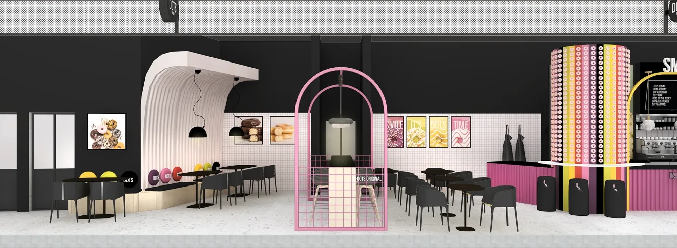 Donuts Kiosks Carts For Sale – Modern L‑Shape Donut Kiosk With LED Light For Mall Donut Retail Business image 6