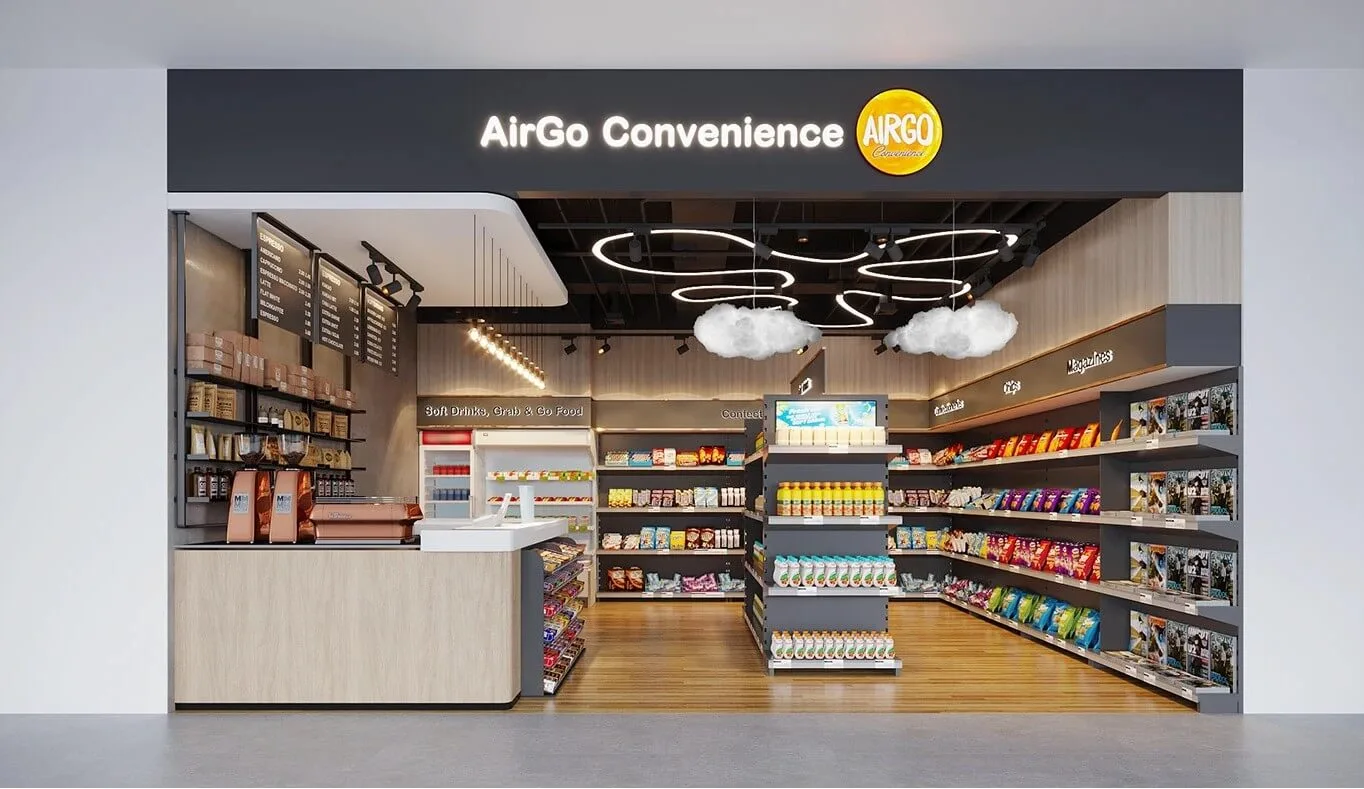 Convenience Store Design, Displays, Shelving Fixtures – Minimalist convenience store design with high-quality shelving and in