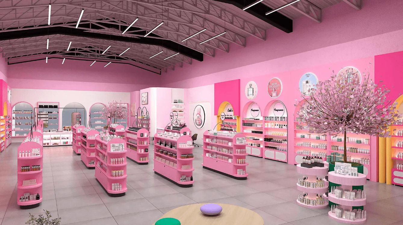 Cosmetic Shop Design Decoration Ideas – Houston Cosmetic Store Full Build | Custom Interior & Furniture Project image 5