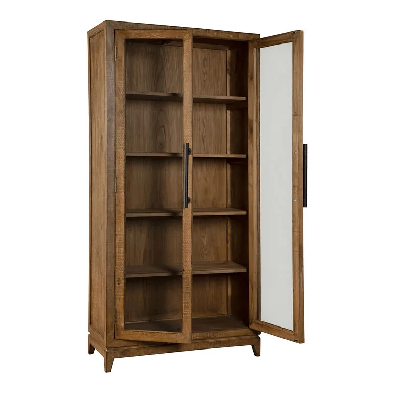 Curio Displays Cabinets | Moderen Glass Cabinet in White, Black Lighted – custom retail display image 2