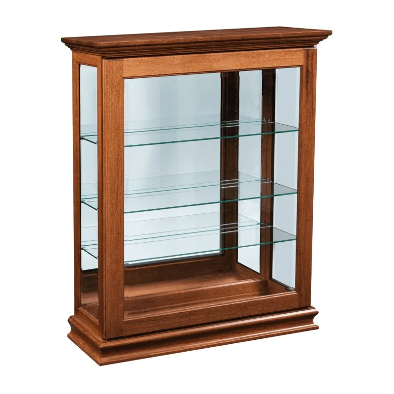 Curio Displays Cabinets | Moderen Glass Cabinet in White, Black Lighted – custom retail display image 3