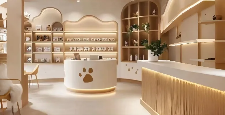 Customizable-High-End-Pet-Store-Display-Rack-Cat-Dog-Display-Rack-with-Lighting_副本 Pet Shop Design, Displays Shelving Fixtures – custom retail display image 15