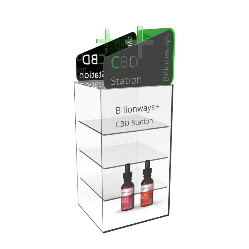 Acrylic Retail Display Cabinet with Shelves & E-cigarette Display Box — view 2