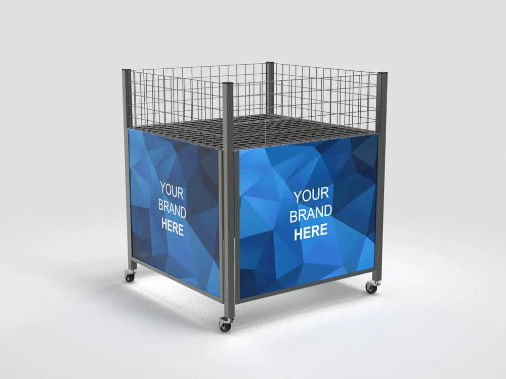 Retail Dump Bins Baskets | Wooden, Wire, Cardboard – custom retail display image 5