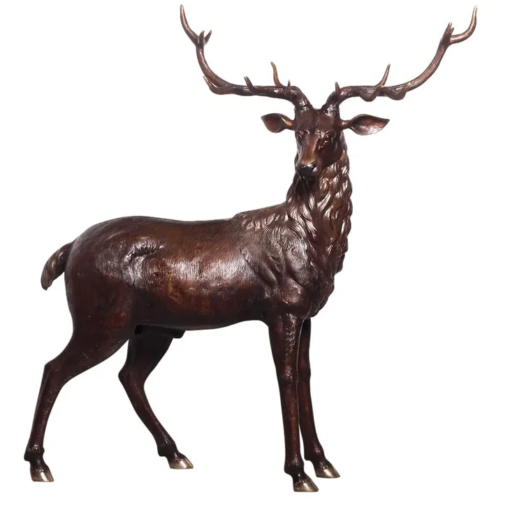 Deer Stag Bronze Statue | Garden Ornaments Sculptures – custom retail display image 2