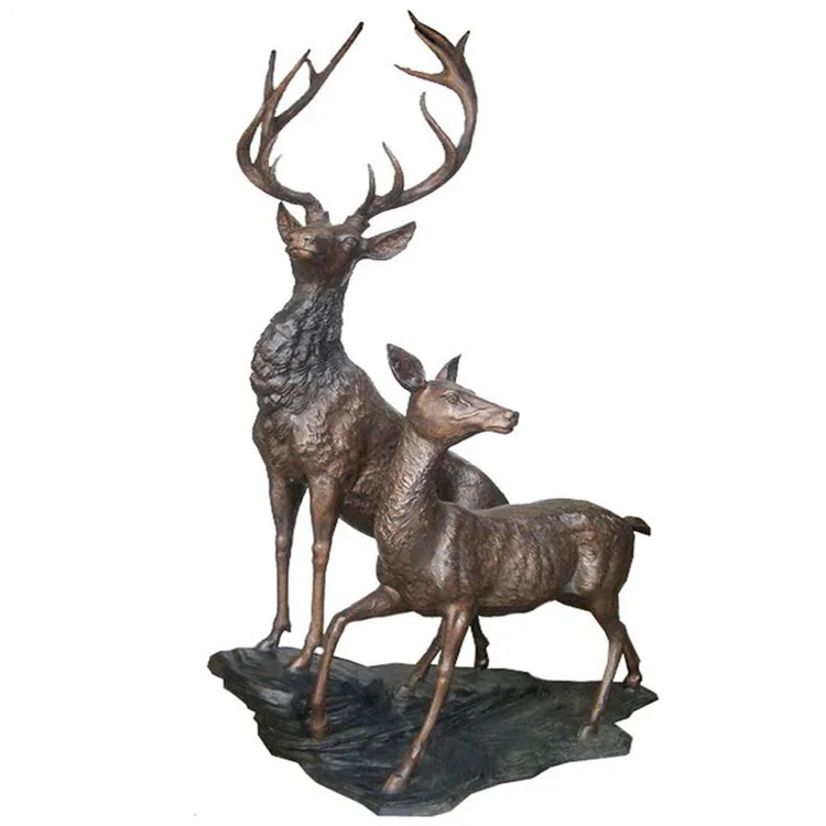 Deer Stag Bronze Statue | Garden Ornaments Sculptures – custom retail display image 3