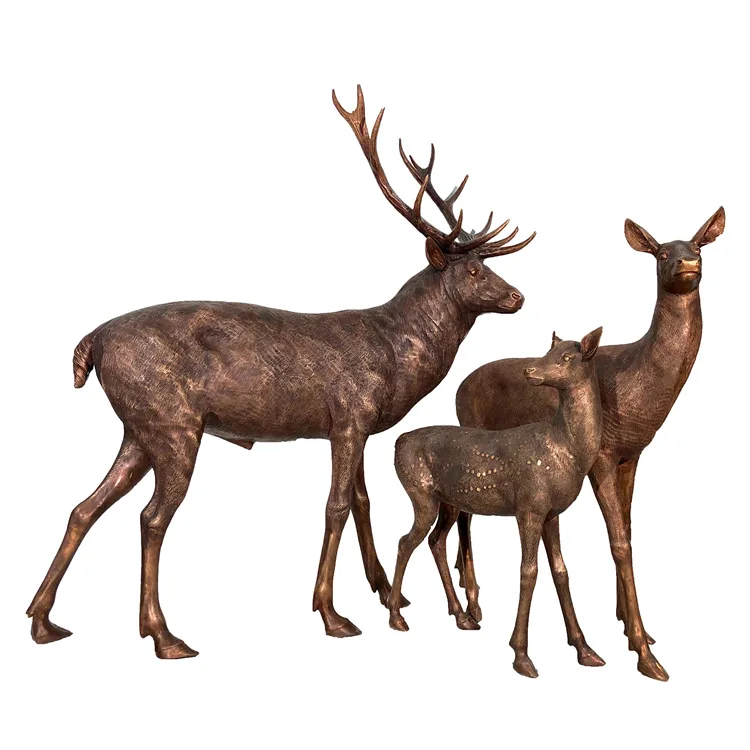Deer Stag Bronze Statue | Garden Ornaments Sculptures – custom retail display image 4
