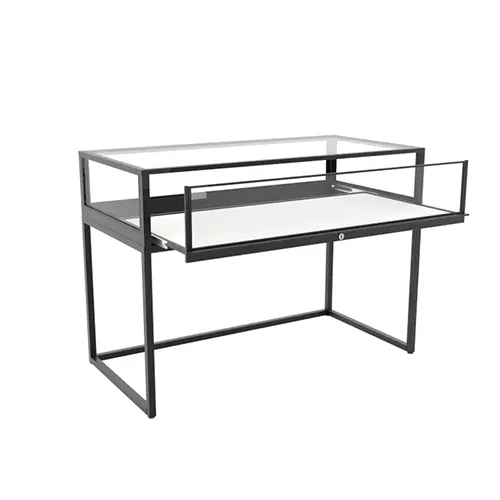 Cannabis Dispensary Display Table Tabletop Showcases – Single Metal and Glass Showcase Cannabis Display Table Design image 5