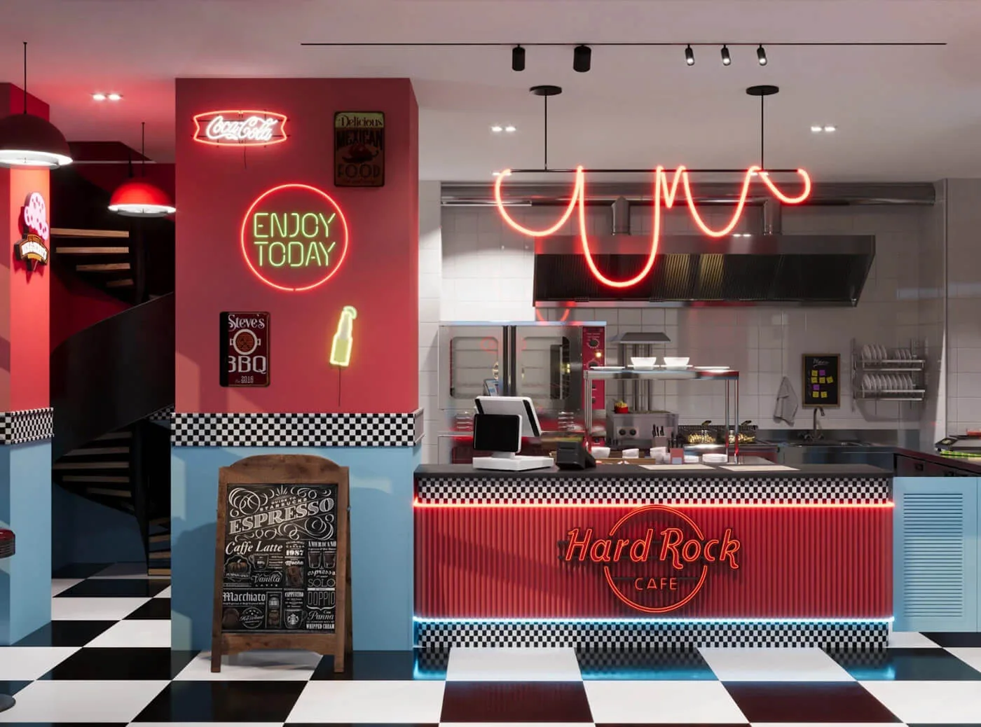 Diner Design, Commercial Furniture Displays | Affordable Price – Warm Natural‑Vintage Space with Greenery & Soft Lighting Din