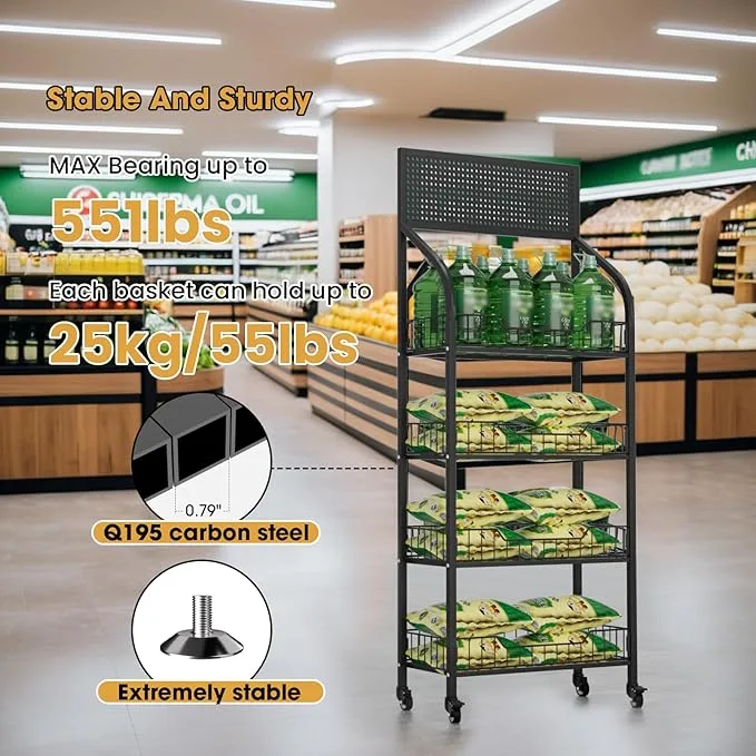 Metal Display Racks For Shop | Pegboard, Wire, Grid Metal Shelving Solutions – custom retail display image 55