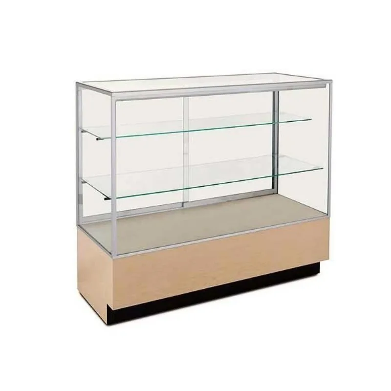 Cannabis Dispensary Display Counters For Sale – Both Sided Angles Wooden Display Showcase Cannabis Store Furniture for Sale i