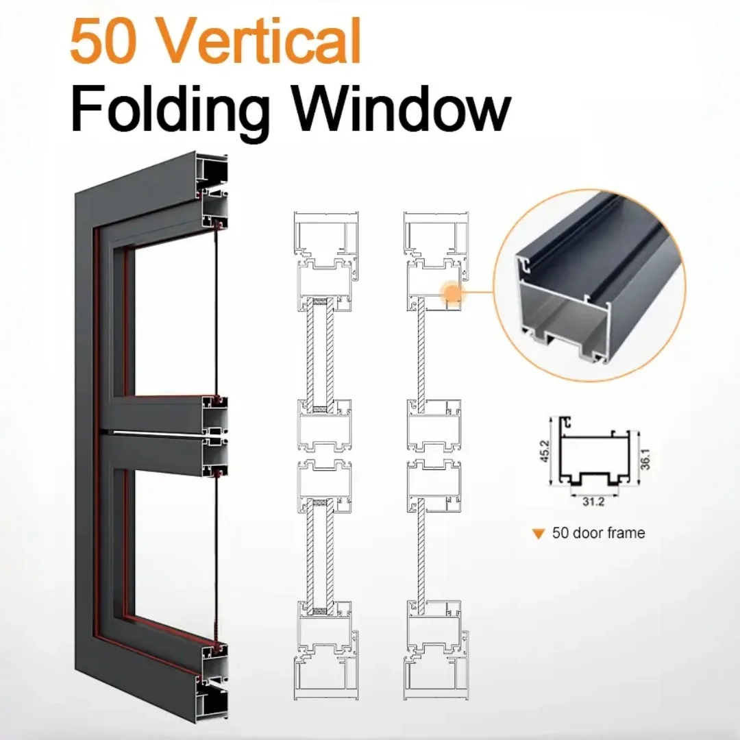Vertical Folding Windows Bifold Windows For Sale – Frame image 26