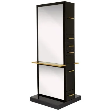 Double-Sided Barber Salon Styling Stations With Mirror – custom retail display image 41