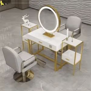 Double-Sided Barber Salon Styling Stations With Mirror – custom retail display image 48