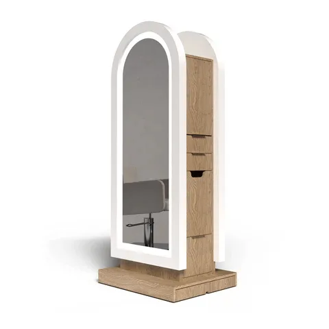 Double-Sided Barber Salon Styling Stations With Mirror – custom retail display image 2