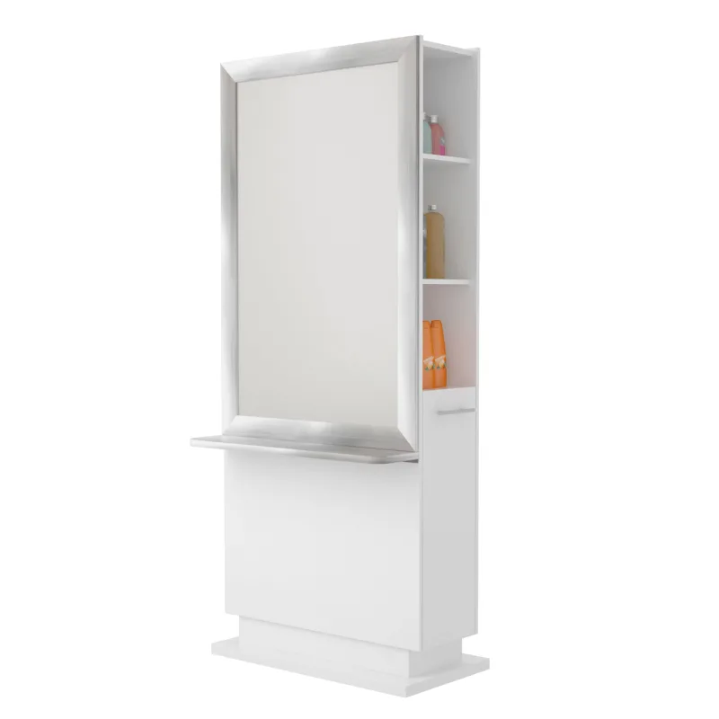 Single Sided Barber Salon Styling Stations – custom retail display image 5