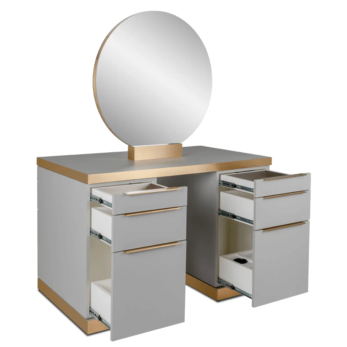 Double-Sided Barber Salon Styling Stations With Mirror – custom retail display image 13
