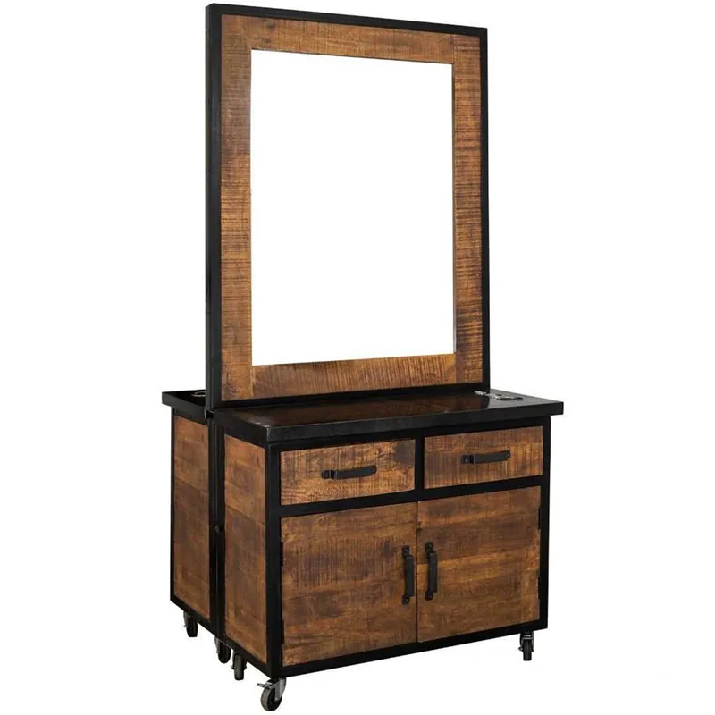 Double-Sided Barber Salon Styling Stations With Mirror – custom retail display image 34