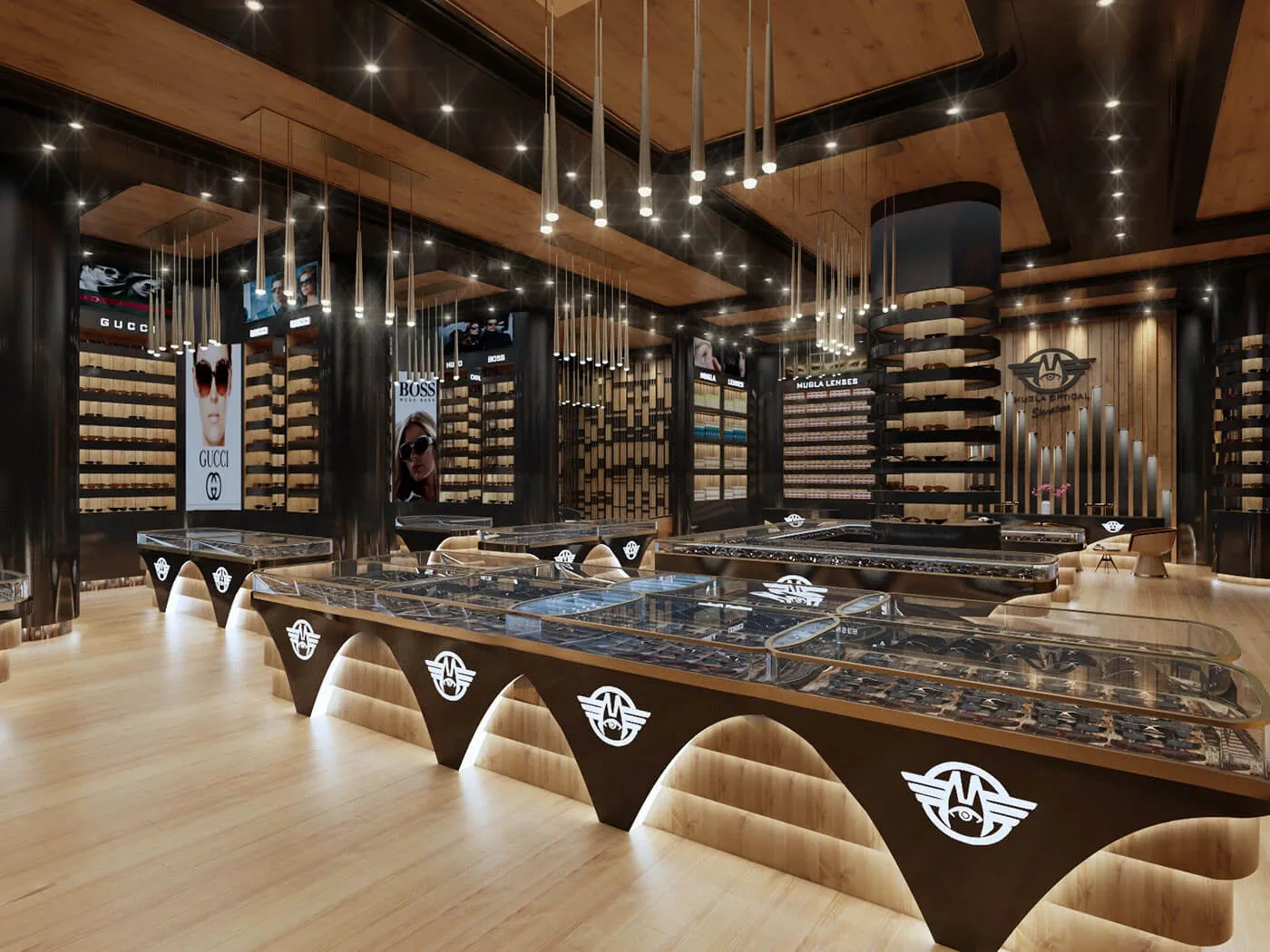 Sunglasses Shop Design, Displays Decoration – Optical Shop Decoration Solution Customized Luxury Display Furniture image 5