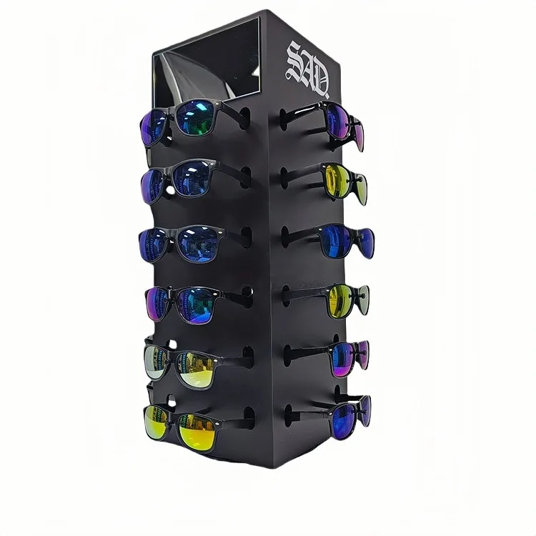 4-Way Rotating Sunglasses Display Stand | High-Impact Countertop Acrylic Showcase