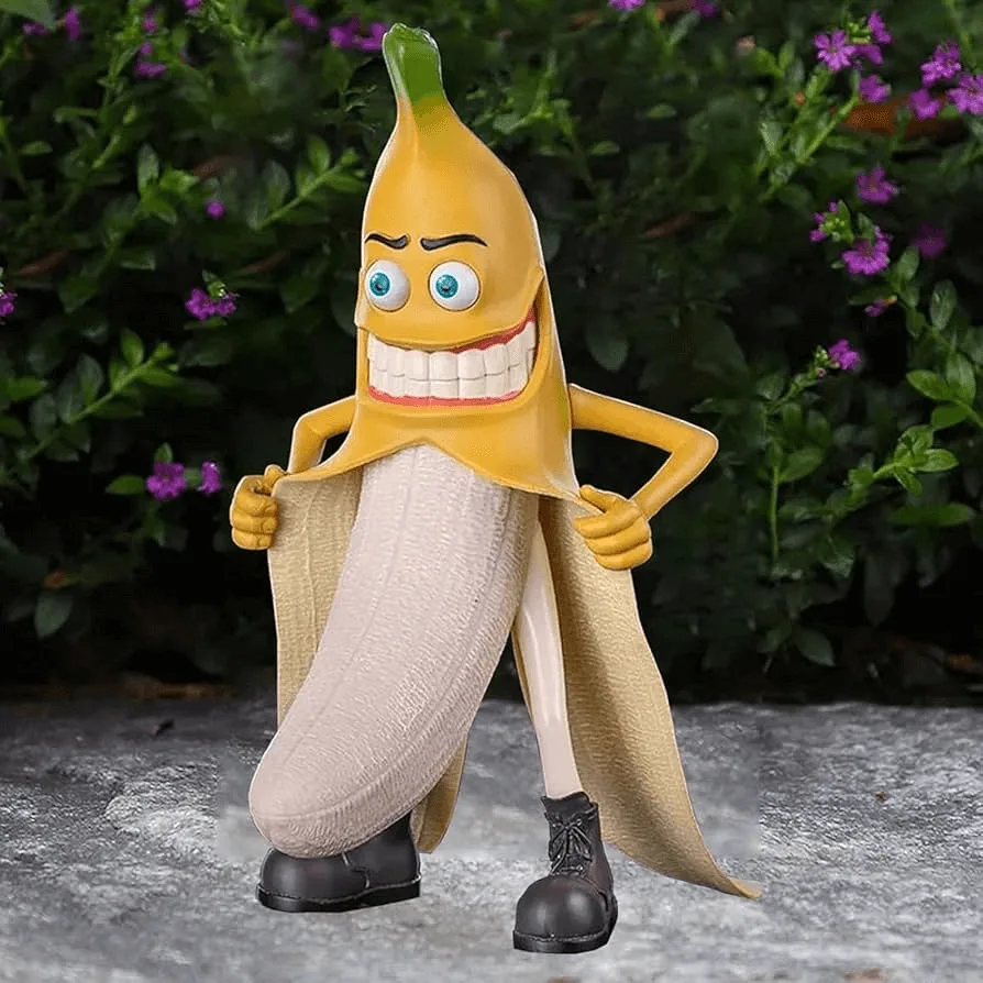 Fiberglass Banana Statue (6) Fiberglass Banana Statues Sculptures For Garden Park – custom retail display image 19