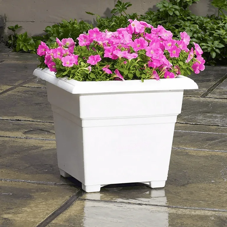Fiberglass Beige Stone Planters Flower Pots | European Style – custom retail display image 5