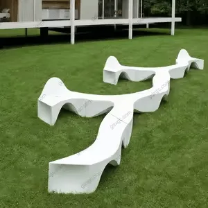 Garden Park Bench For Sale | Outdoor Fiberglass Bench Seat – custom retail display image 3