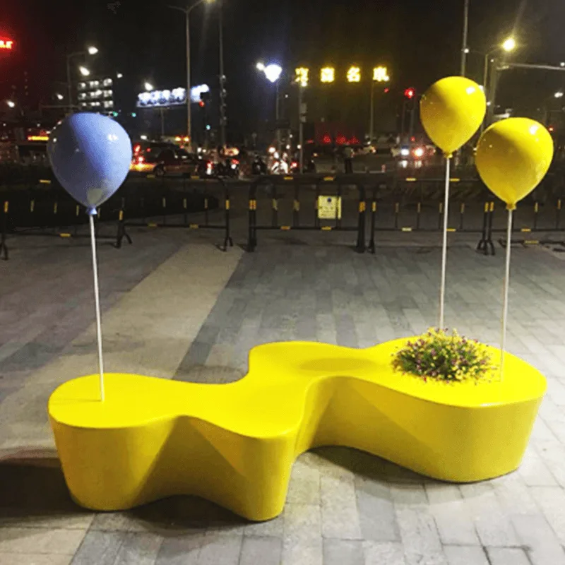 Garden Park Bench For Sale | Outdoor Fiberglass Bench Seat – custom retail display image 4