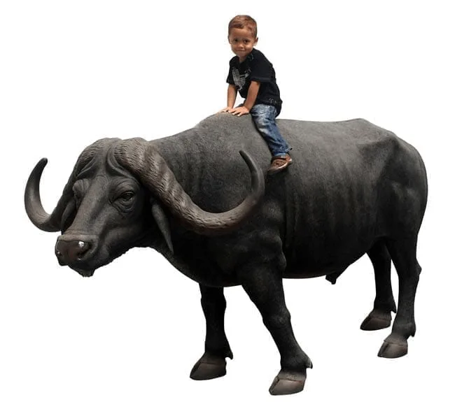 Buffalo Bison Garden Sculptures For Sale | Fiberglass Garden Art – custom retail display image 2