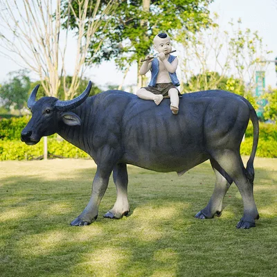 Buffalo Bison Garden Sculptures For Sale | Fiberglass Garden Art – custom retail display image 1