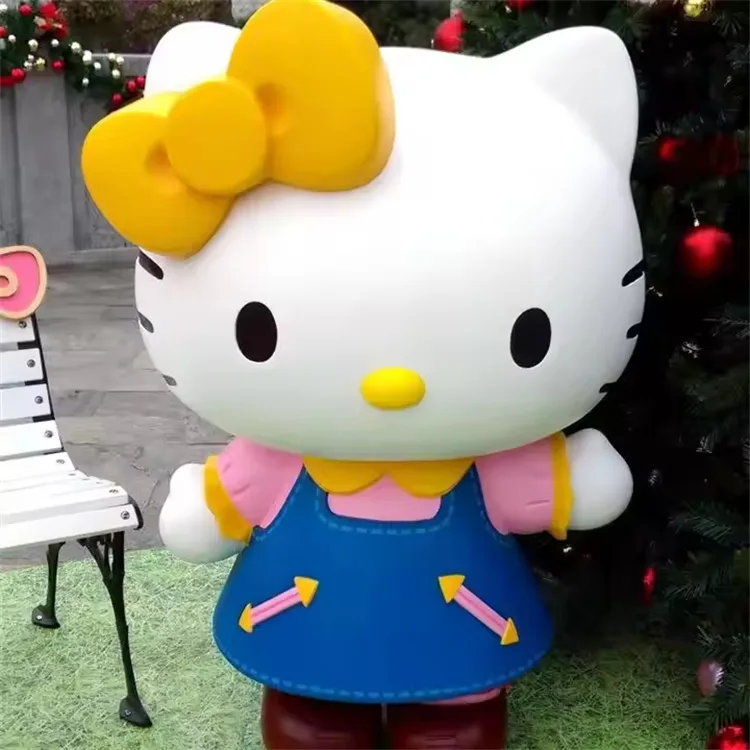 Fiberglass Cats Statues Sculptures For Outdoor Garden Ornaments. – custom retail display image 2