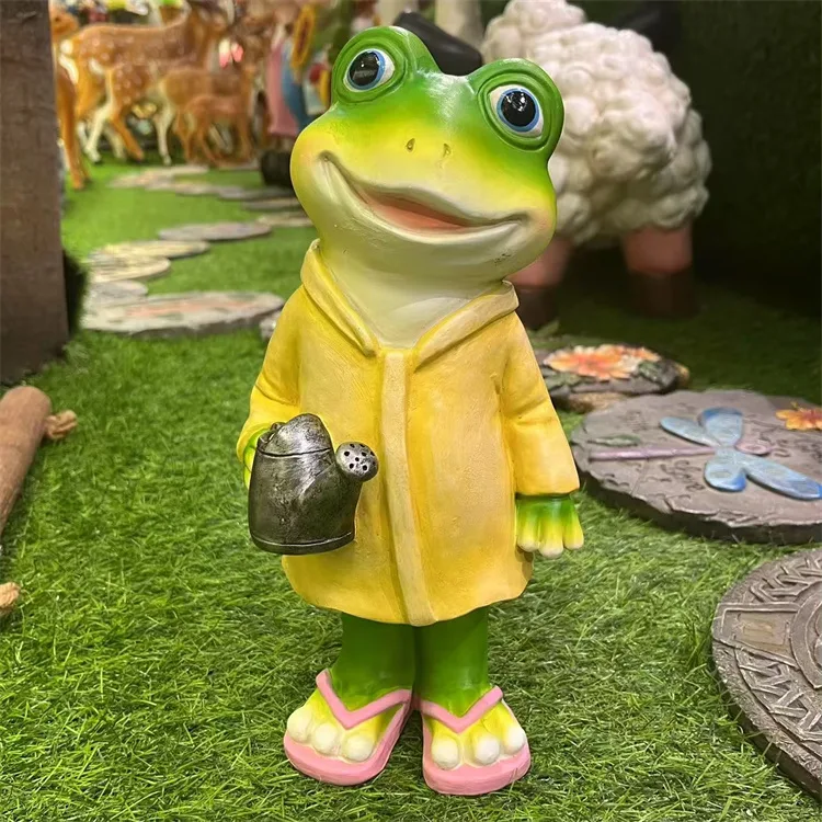 Frog Toad Statues, Figurines Sculptures For Garden | FRP – custom retail display image 1