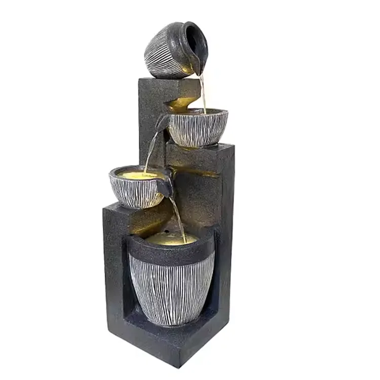 Custom Fiberglass (FRP) Fountain Flowerpot Planters – custom retail display image 2