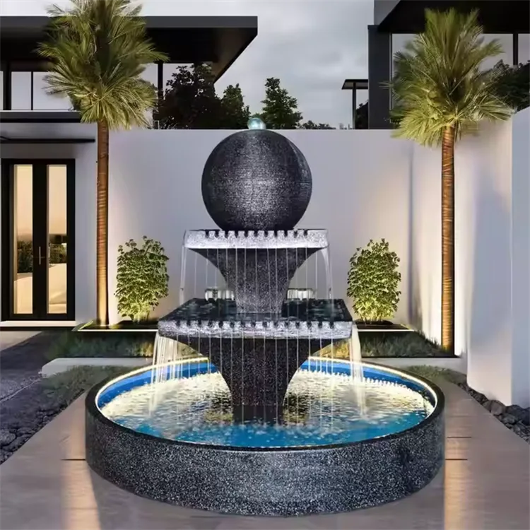 Custom Fiberglass (FRP) Fountain Flowerpot Planters – custom retail display image 20