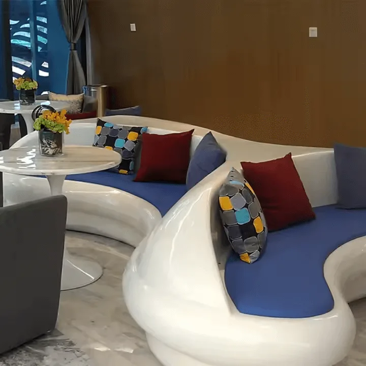 Fiberglass Sofa | FRP Lobby Seating, Chairs Benches – custom retail display image 4