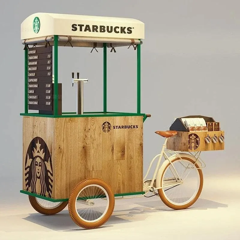 Food Bike For Sale | Ice Cream Coffee Bike – custom retail display image 5