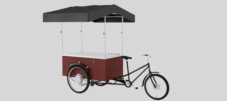 Food Bike For Sale | Ice Cream Coffee Bike – custom retail display image 34