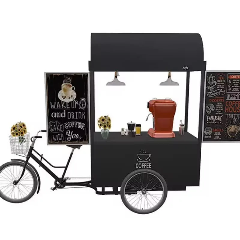 Food Bike For Sale | Ice Cream Coffee Bike – custom retail display image 2
