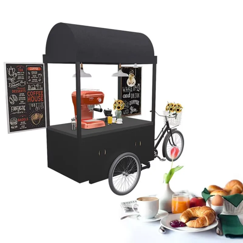 Food Bike For Sale | Ice Cream Coffee Bike – custom retail display image 1
