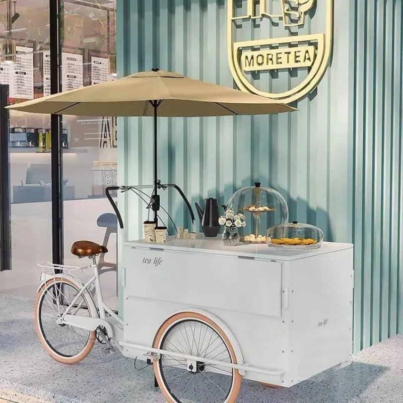 Food Bike For Sale | Ice Cream Coffee Bike – custom retail display image 25