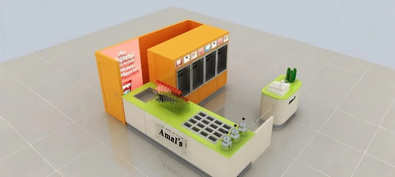 Frozen Yogurt Kiosk – custom retail display image 10