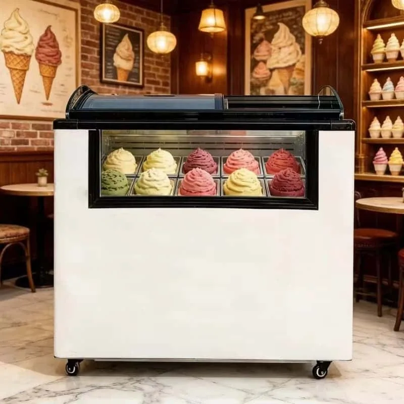 Frozen Yogurt Topping Bar Refrigerator For Sale – custom retail display image 9