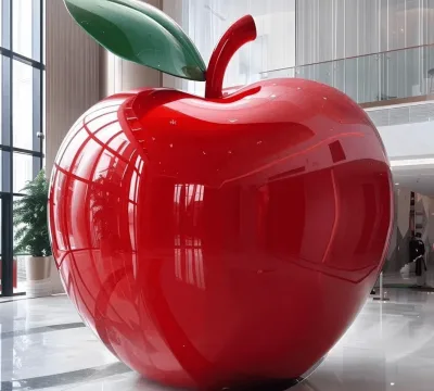 Giant FRP Apple Sculpture For Sale | Graffiti Geometric – custom retail display image 41