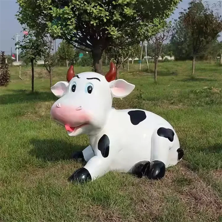 Life Size Bulls Cows Statues For Sale | Frp Cattle Sculptures – custom retail display image 3