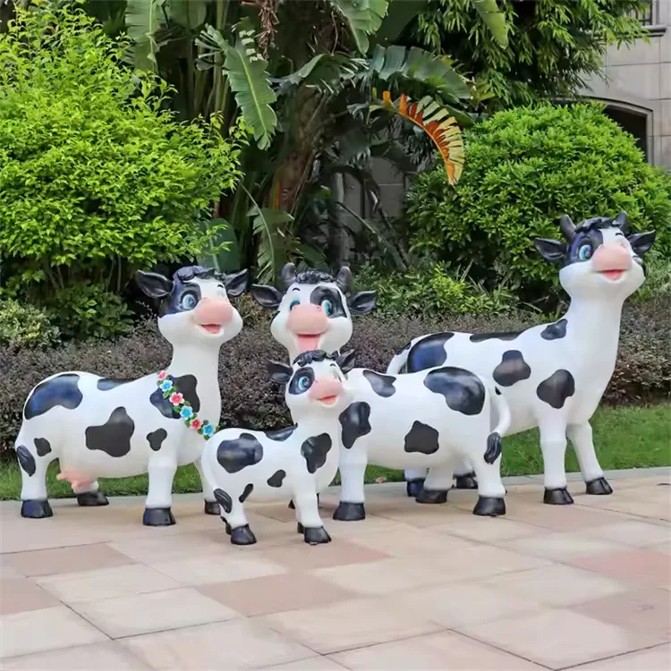 Life Size Bulls Cows Statues For Sale | Frp Cattle Sculptures – custom retail display image 4